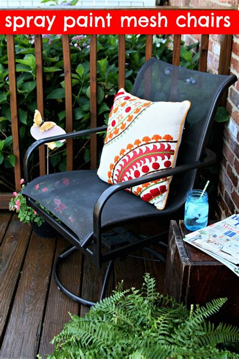 how to paint metal patio chairs with mesh fabric|mesh paint for patio chairs.